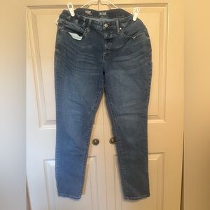 a.n.a Blue Skinny Jeans with Distressed Look